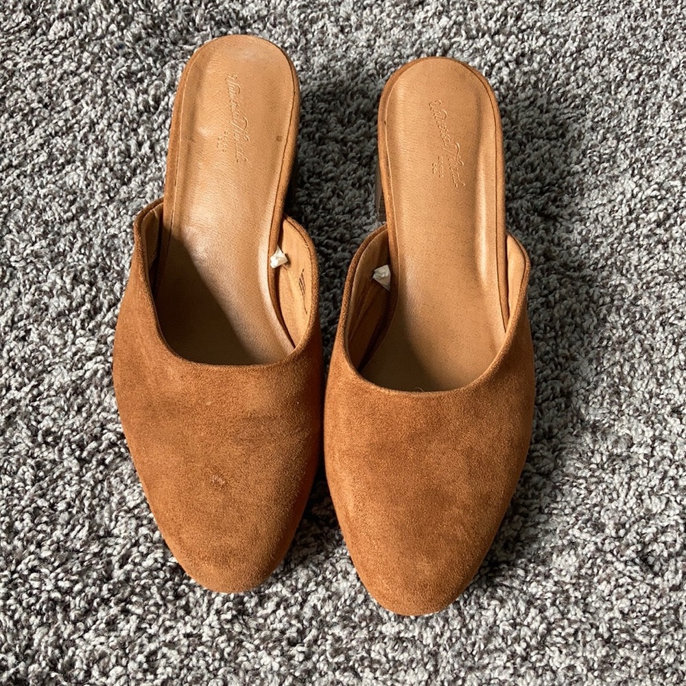 Faux Suede Mules